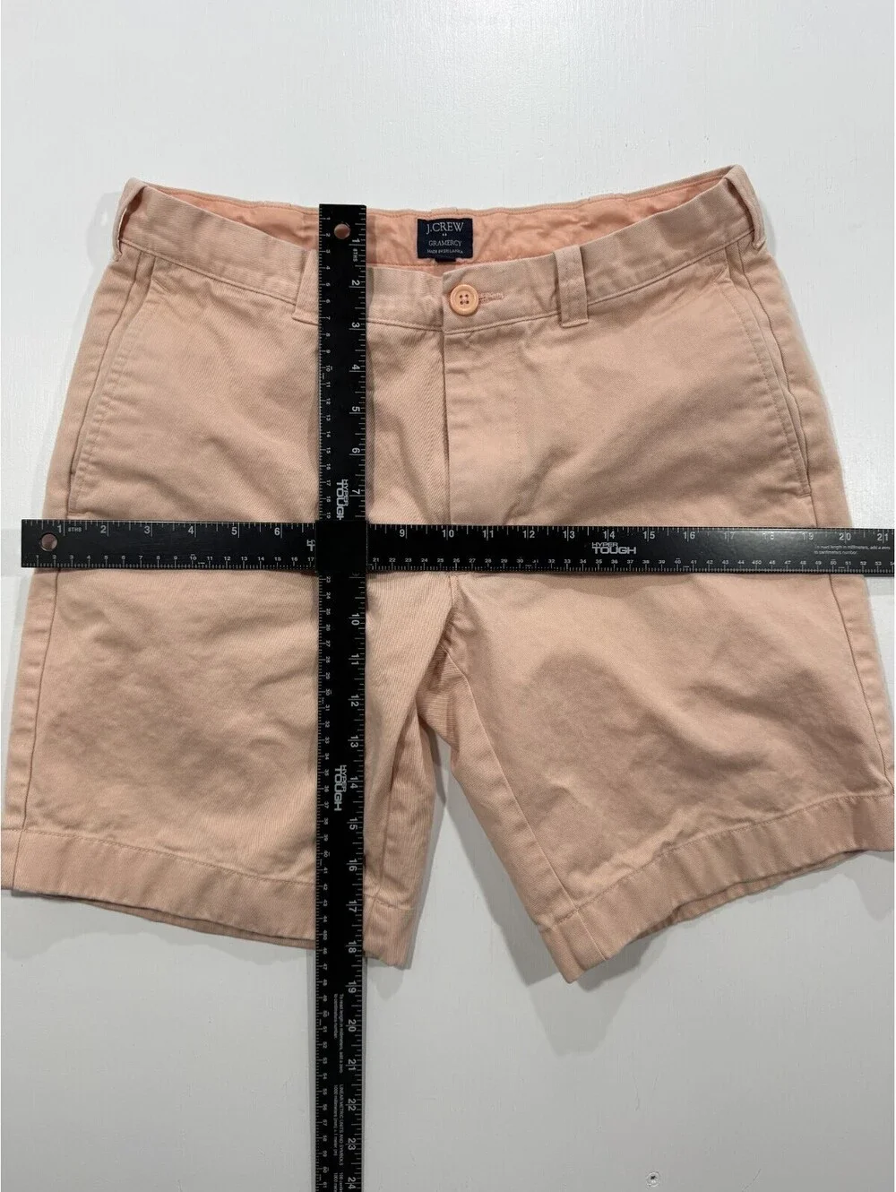 J Crew Gramercy Shorts Mens 31 Pink Salmon Chino Flat Front 9 Inseam